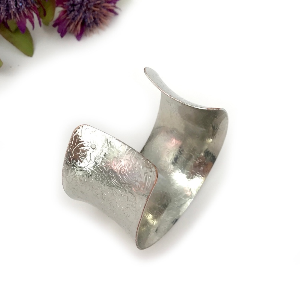 Silver tone Cuff Bracelet - Picture 2 of 3